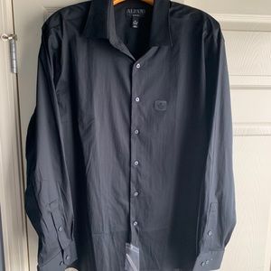 Alfani L/S Black Button Down Shirt(XL)